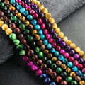 Semi-finished Beaded Handmade Diy Jewelry Accessories High Quality Genuine tiger Eye Natural Stone Round Beads 8mm