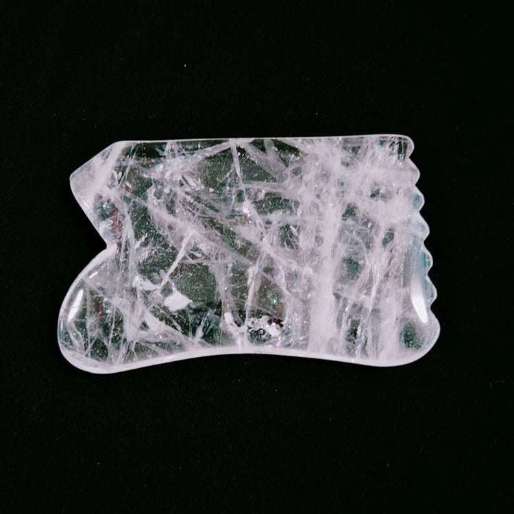 DIY Top Quality Masseur De Visage Gua Sha Tools clear Crystal Wholesale Face Bian Stone Body Gua Sha Board