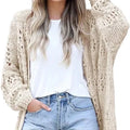 Wholesale Custom Women's Acrylic Cardigan Sweater Breathable Long-Sleeved Summer Sweater Casual Style with Washed Technics