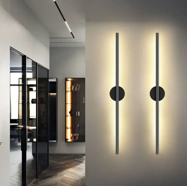 Modern Linear Wall Lamps Long Strip Led Bedroom Interior indoor home Corridor Decor Design Metal with Background Decorative Lamp