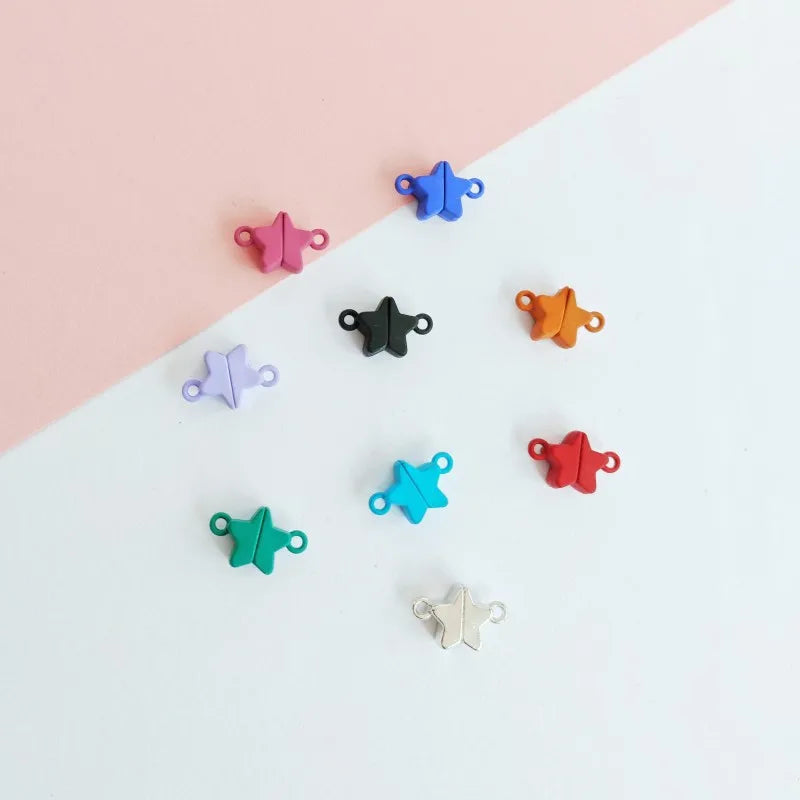 Closure Slider Pearl Closure Buckle Magnetic Red DIY Jewelry Making Five Pointed Star Love Heart Connectors Magnet Clasps