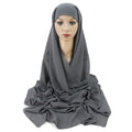Wholesale Custom Made Crepe Chiffon Inner Hat With Chiffon Hijab Scarf Muslim Hijab Hot Selling Scarf Chiffon Hijabs