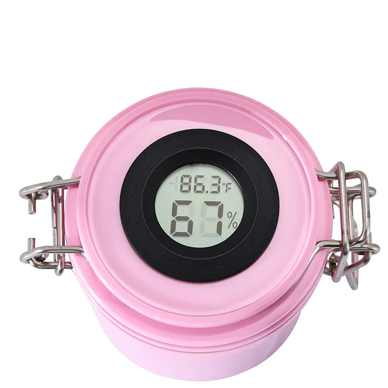 Private Label Eyelash Extension Glue Storage Container Activated Carbon Glue Storage Tank With Hygrometer Lash Glue Storage Jar