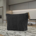 New Arrival Eco-Friendly Cotton Canvas Toiletry Bag Custom Logo Zippered Folding Storage Travel Recycle Cosmetic Bags Letter