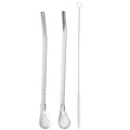 Eco-friendly Drinking Straw Reusable 304 Stainless Steel Straw Spoons Argentina Tea Water Filter Straw for Bar Color Customized