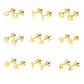 New Gold Plated Stainless Steel Stud Earrings Fashion European American Summer Unisex Earrings
