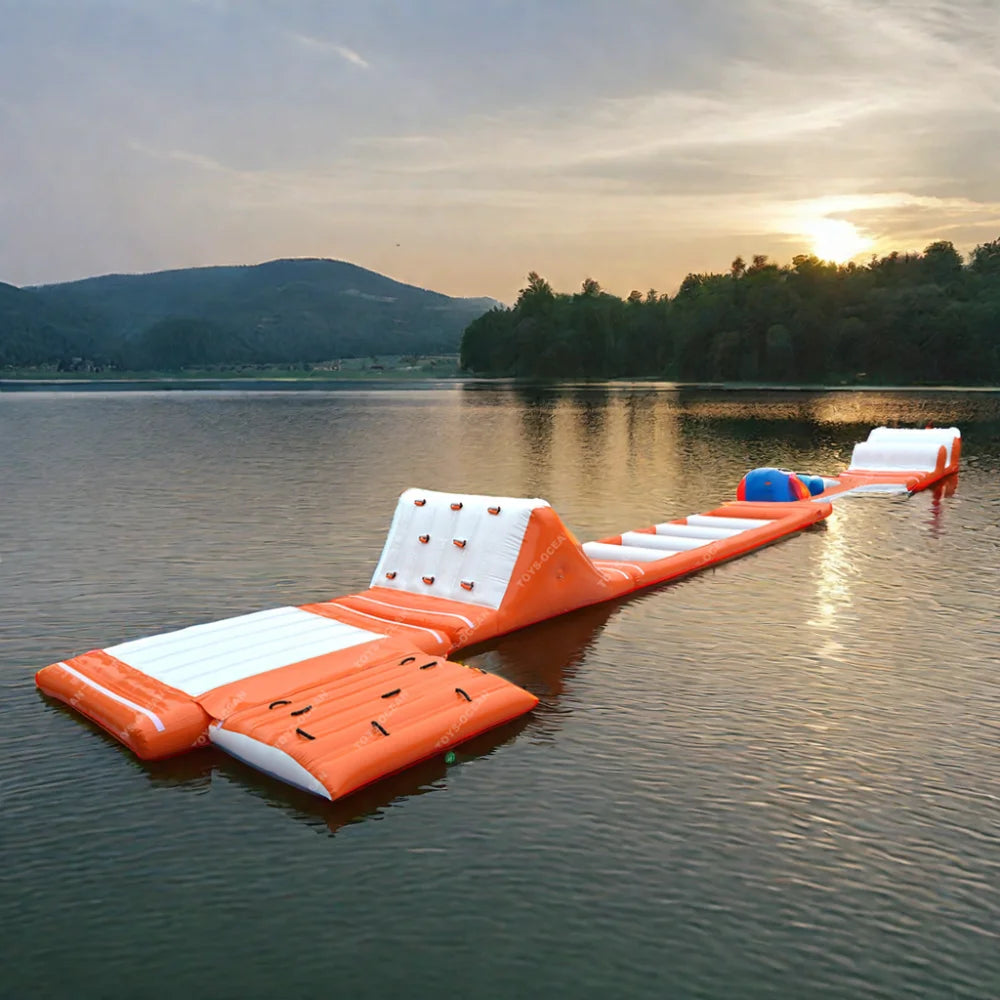 Custom Mini Inflatable Water Park Obstacle Course for Kids PVC Outdoor Water Game for Home Sea