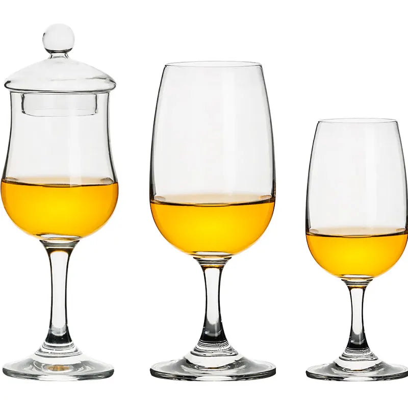 Wholesale Tall Whiskey Glass with Lid Tulip Tasting Glass Custom logo Wine Glass with Lid