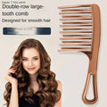 Internet Celebrated Women's Large Fluffy Special Perm Curly Hair Comb Double Row Wide Tooth Styling for Home Salon Use
