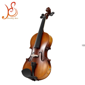 Wholesale Good Quality Wood Beginner Solid Student Spruce Electric Violin Starter Kit with Black Case Bow Rosin Shoulder Rest