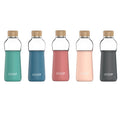 16 Oz Wooden Cap BPA-Free Silicone Sheath Leak-Proof Borosilicate Glass Bottle with Customizable Color & Logo Unisex Design