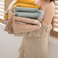 BDL Soft Daisy 100% Cotton Knitted Throw Blanket for Adult Children Sofa Home Decor