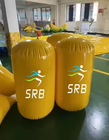 Durable Inflatable Marker Buoy Open Water Triathlon Swim & Dive Gear Floating Cylinder for Sailing Race at Sea