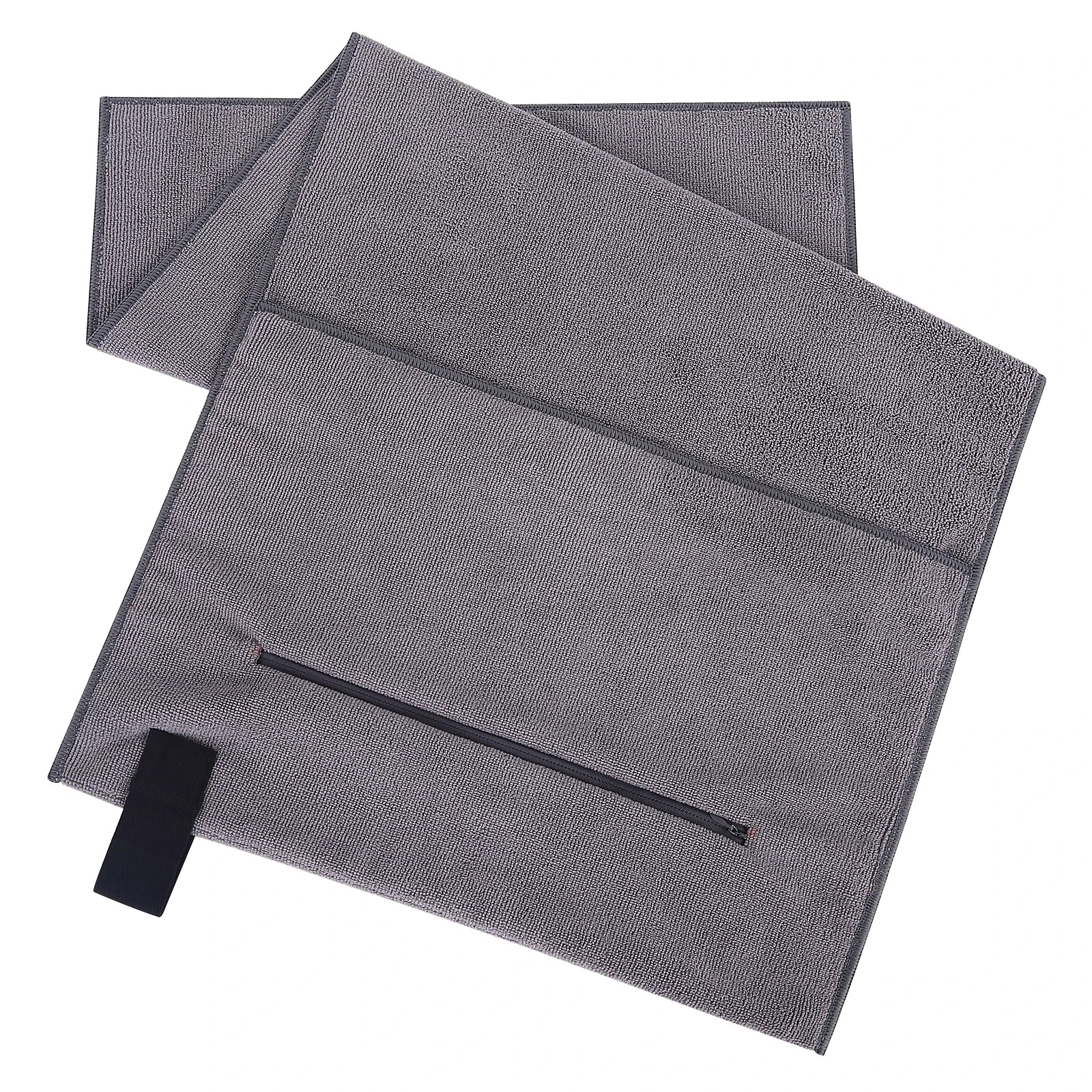 Wholesale Custom Logo Printed Microfiber Gym Yoga Sports Towel with Magnet Portable Quick Dry & Pocket