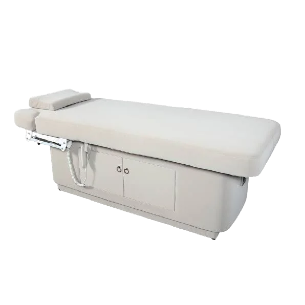 Spa Beauty Bed Electric for Salon and Home Beauty Bed Luxury Curved with Wood Base Modern Style Good Quality