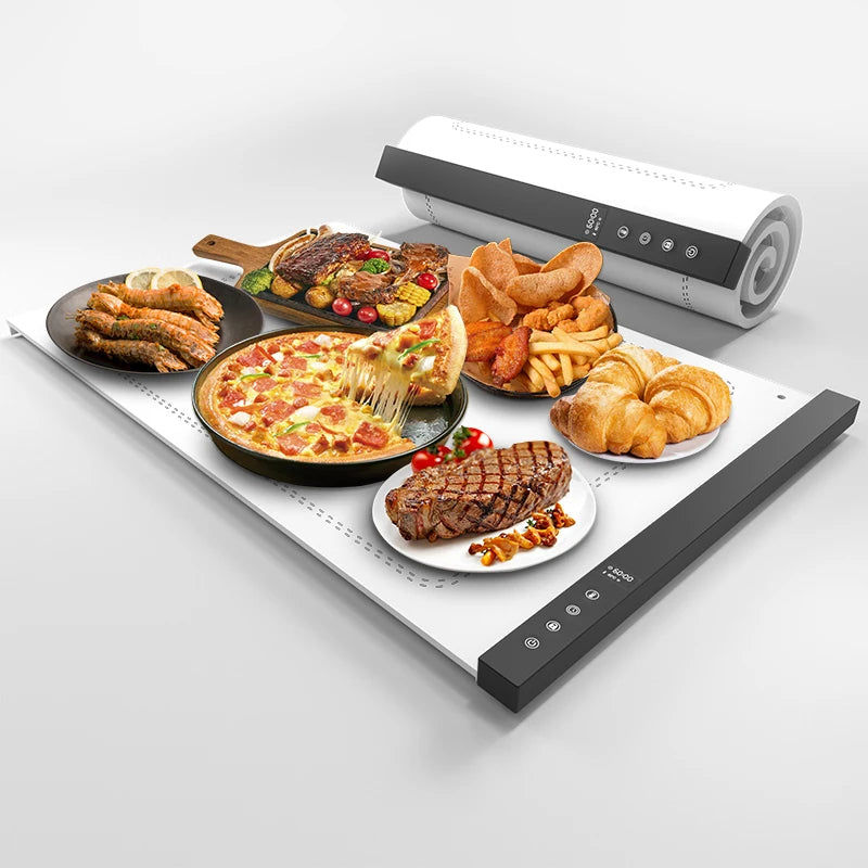 Custom LOGO Manufacturer Kitchen Portable Electric Silicone Food Warming Tray Constant Temperature Heating Plate Mat Table