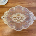 Rose Flower Embroidered Tablecloth Lace Round Table Cover Wedding Party Dinner Home Decor
