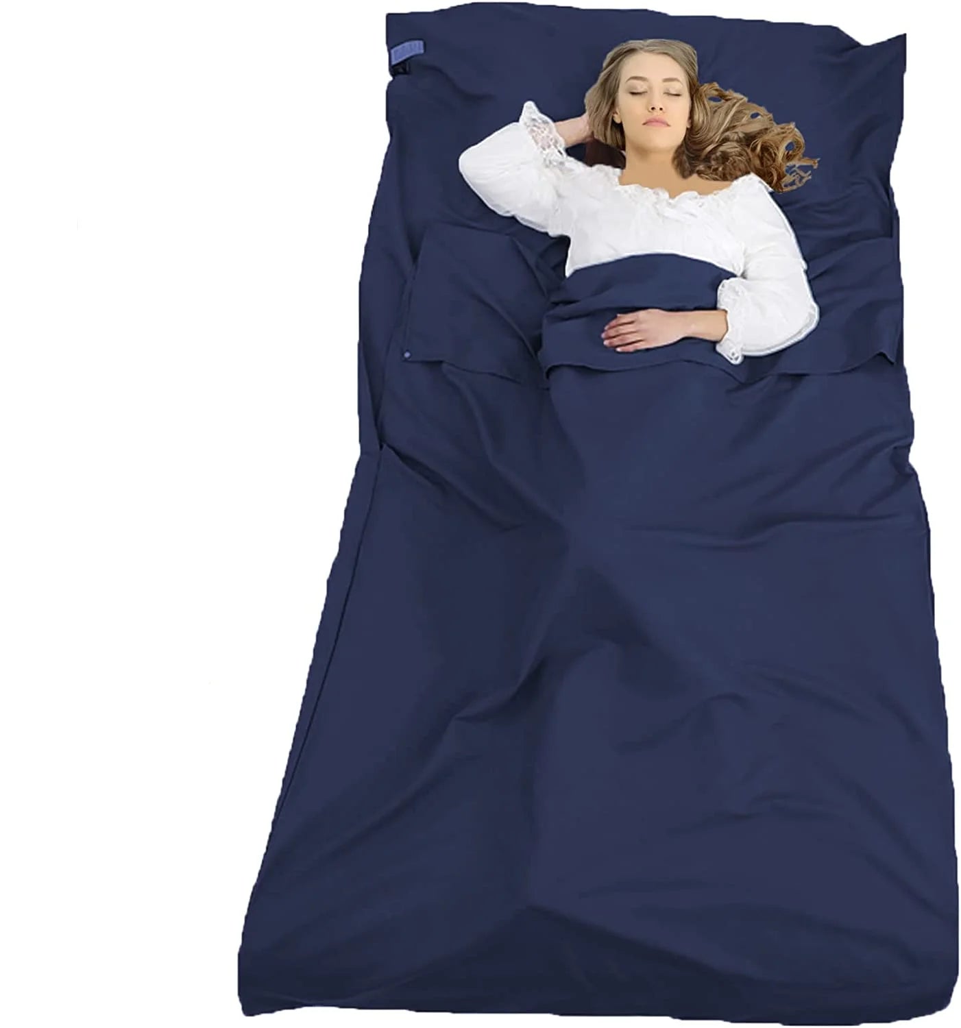 WOQI  Envelope Type Sleeping Bag Liner with Cotton Filling and Nylon Fabric Four Season Outdoor Use for Adults & Unisex Travel