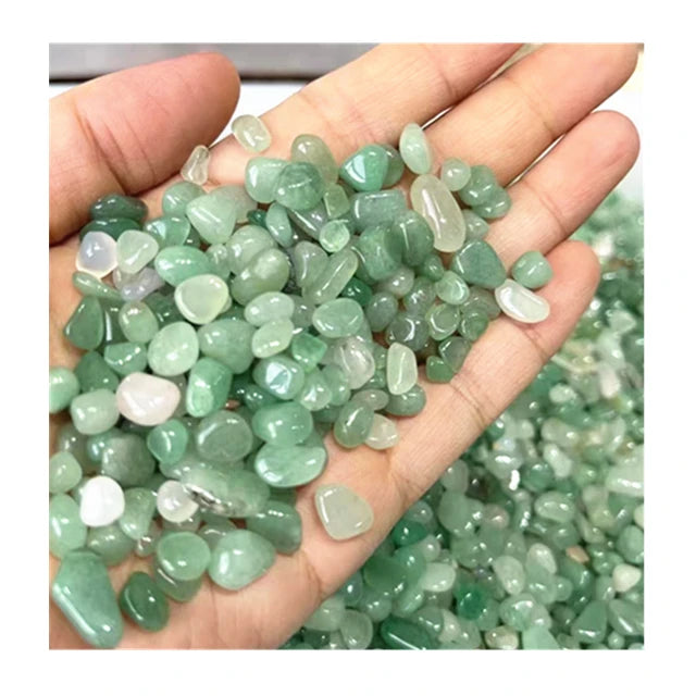 wholesale Bulk Crystals Stones Gravel Rocks Stones natural polished green aventurine chips for Home decoration