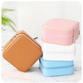 Portable Mini Jewelry Box Travel-Ready PU Leather Ring and Necklace Organizer Gift Case for Girls and Women