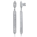 925 Sterling Silver Studs Earring Zircon Jewelry baguette Diamond Drop Earrings for Women Cz Zirconia 18k Gold Plated Wholesale