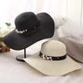 Summer Round Top Raffia Wide Brim Sun Straw Hats for Women With Leisure Beach Hats Lady Flat Gorras