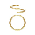 14K Real Gold Filled GF Wholesale Minimalist Plain Circle Earring Hoop Ear Wire Jewelry Findings Accessories