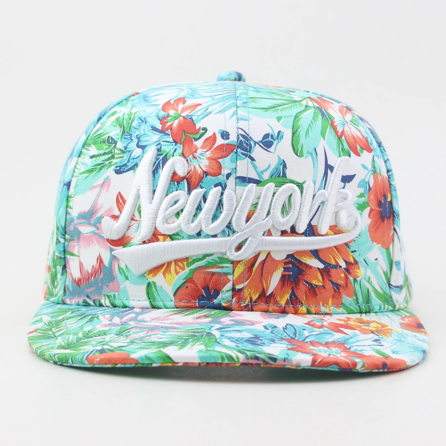 Fashion Hip Hop Print Cap Newyork Embroidery Custom Sublimation Floral Snapback Hat