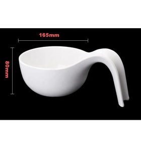 Wholesale Restaurant Dinnerware Mixing Serving A5 Melamine Salad Bowl with Handle