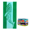OEM Customized Double Sided Printed Cotton Velour Summer Beach Towels Personalized with Logo
