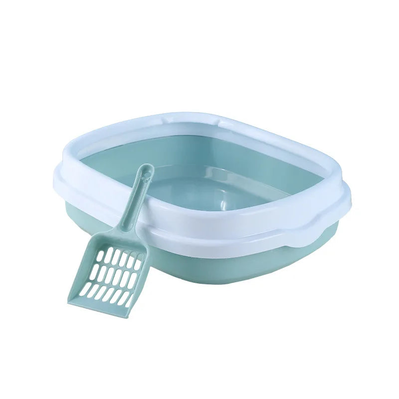 Wholesale Pet Cleaning Grooming Products Semi-enclosed Plastic Pet Cat Litter Box Toilet for Cat