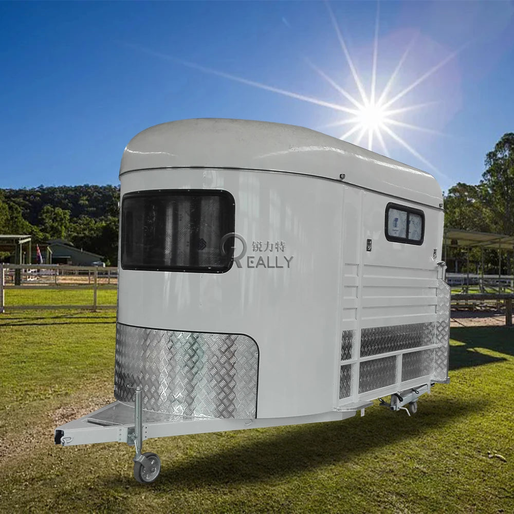 2025 2 Horse Angle Load Trailer Classic Horse Trailer Customized Horse Transport Trailer
