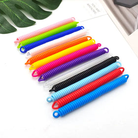 Wholesale Spring Coil Elastic Keychain Anti-lost Retractable Stretch Cord Plastic Spring Rope