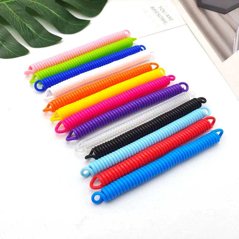 Wholesale Spring Coil Elastic Keychain Anti-lost Retractable Stretch Cord Plastic Spring Rope