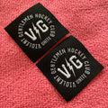 Straight Cut Sewing Four Sides Damask Woven Labelcomfortable Trademark logo Clothing Woven Label