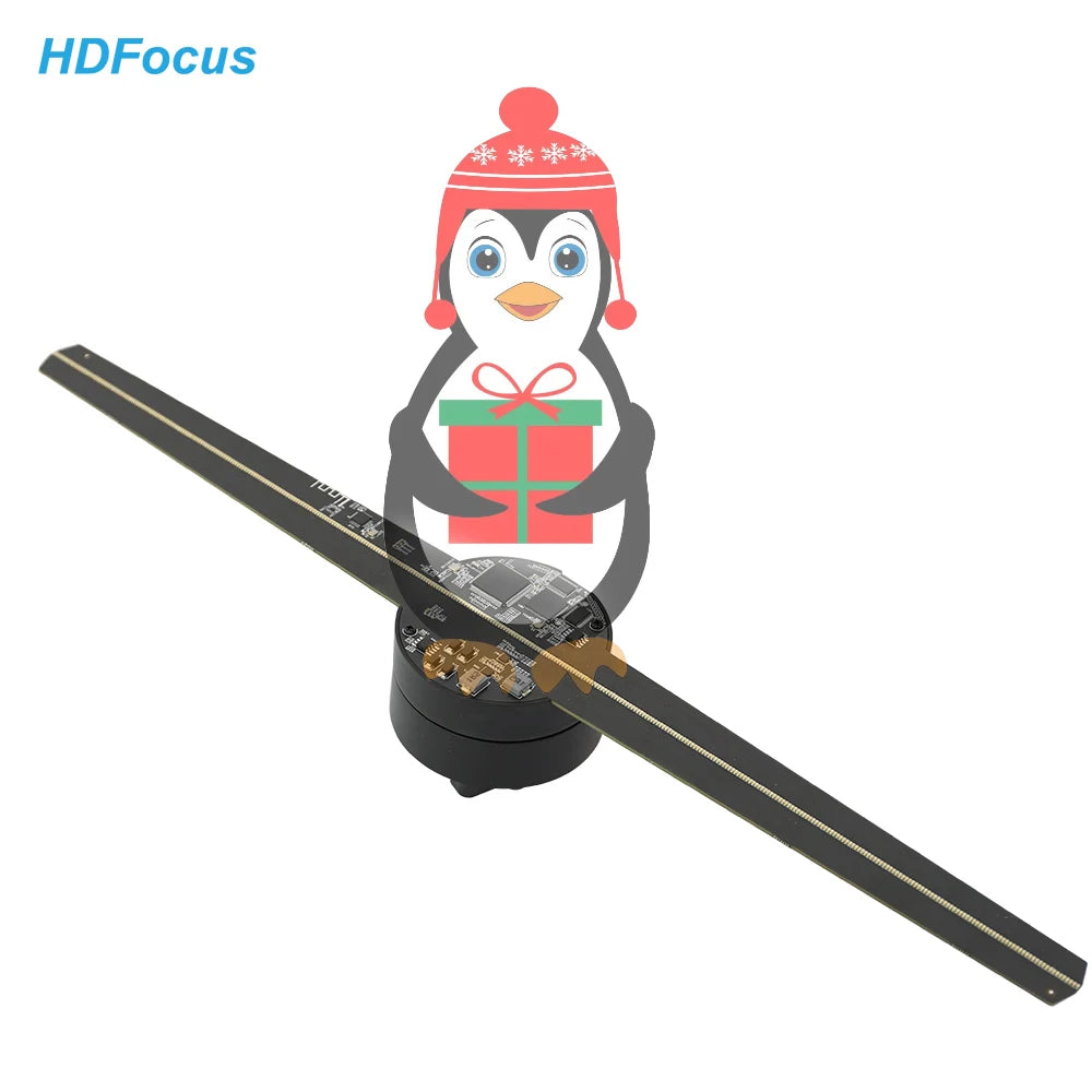 Led Display Holographic 42Cm 3D Advertising Hologram Display Hologram 3D Fan