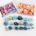 A-1228 Hot Sale Flower Box Handmade 20 Rose Heads Real Looking DIY Artificial Mix Flowers Heads in Box