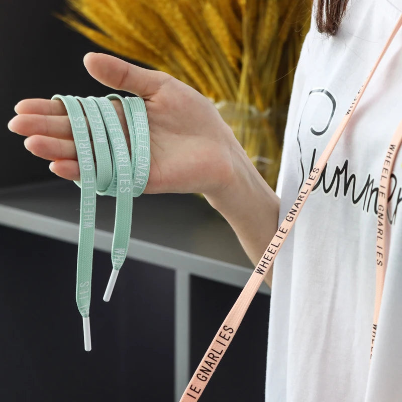 Wholesale Drawstring Cords Custom Hoodie Strings Printed Logo Cord Ends Metal Aglet Draw String Hoodie Rope Flat Lace
