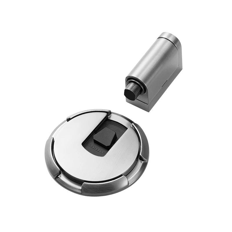 Silver Zinc Alloy Punching and Pasting Two Installation Methods Mechanically Structural Door Stopper for Wood Door