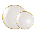 Wholesale Transparent Hammered Gold Rim Glass Plate for Wedding Home Decor