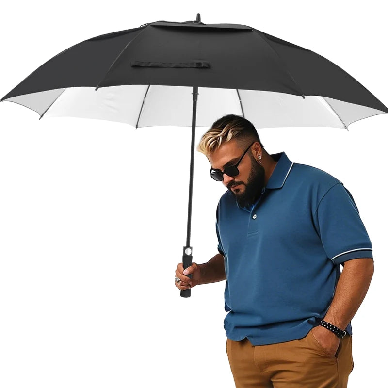 Wholesale 30inch Large Wind Resistant Vented Double Canopy Design UV Protection Auto Open Golf Umbrella
