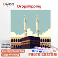 Orfon Q1004 DIY Building Oil Painting Custom Landscape Wall Art Paint by Number on Canvas with Framed Design Wholesale