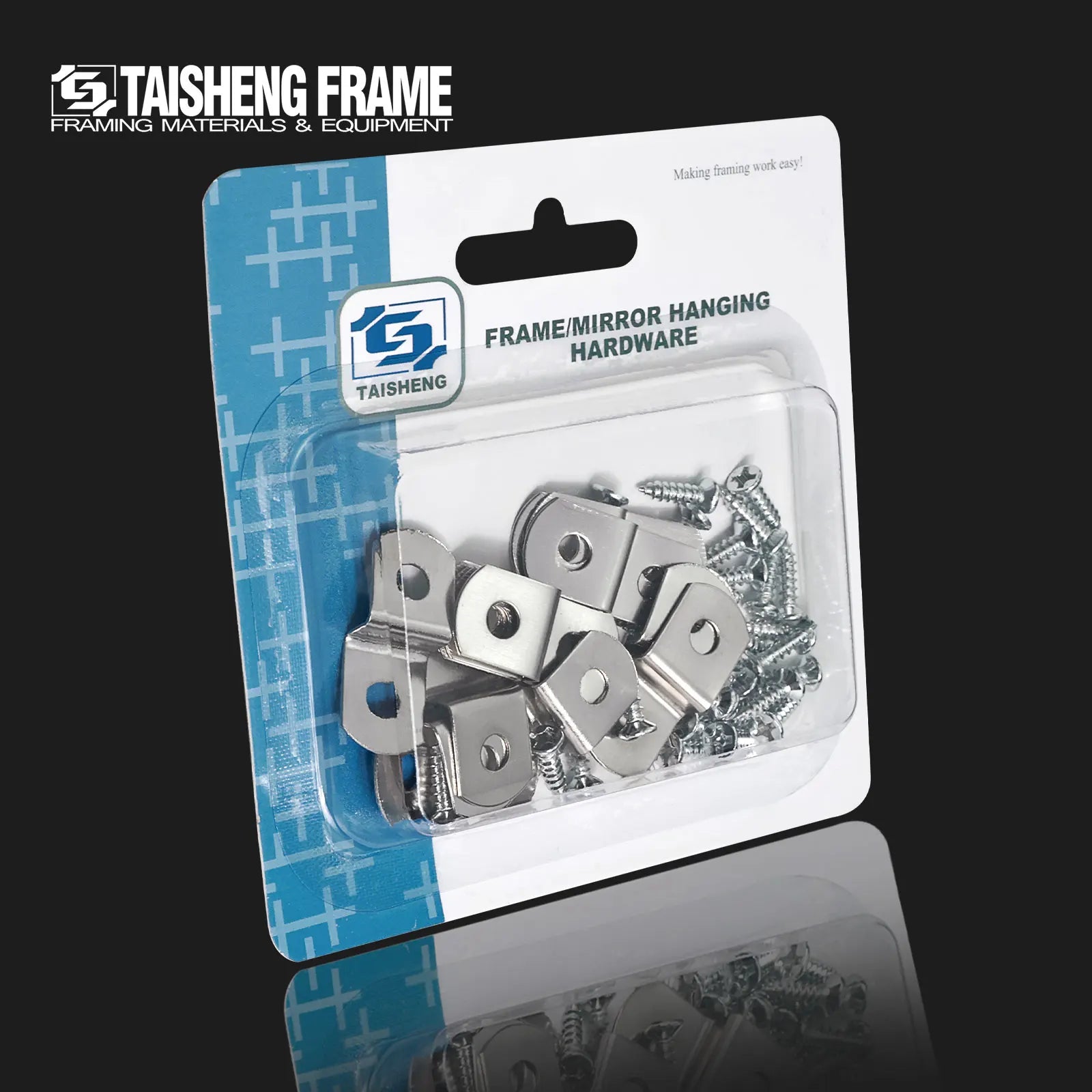 TS-K130 15PCS Z Shaped Photo Frame Brackets with 30pcs Screw MDF Board Frame Fastener Hardware