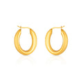 Chris April 316L Stainless Steel Thick PVD Gold Plated Trend Statement Hoop Earrings for Women