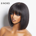 Wholesale Bangs Bob Wig Fashionable Straight Hair Wigs Human Hair