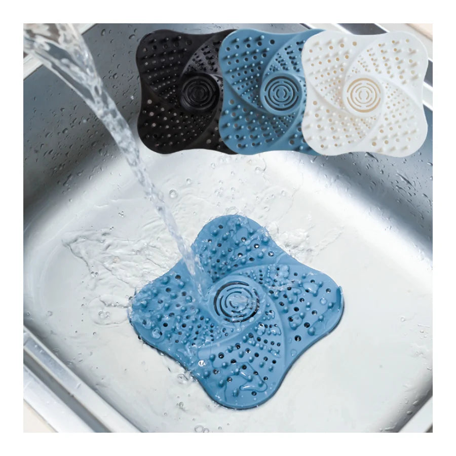 Hair Filter Sink Anti-blocking Hair Catcher TPR Bathtub Shower Floor Hair Drain Stopper Drain Cover Bathroom Accessories