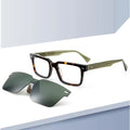 Manufacturer High Quality 2 in 1Sunglasses Magnetic Clip on Glasses Frame Handmade Acetate Eyeglasses Polarized Sun Glasses