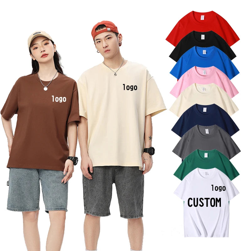 Factory Directly High Quality Custom Graphic Print Drop Shoulder 100%  Cotton T Shirt