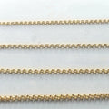 No Clasp Semi-product Chain 14K Rolo Belcher Link Chain 0.85mm 1mm 1.1mm 1.3mm AU585 Real Yellow Gold Chain Wholesale for Making