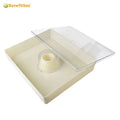 Plastic White Langstroth Beekeeping Beehive Tools square Top Bee Feeder